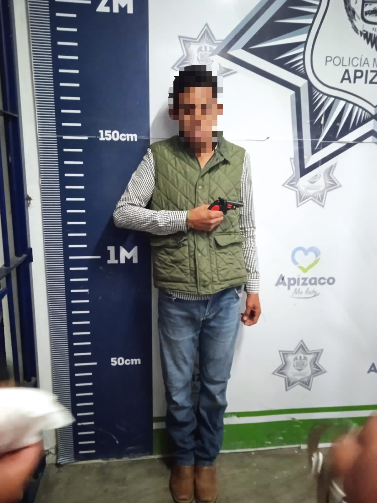 Detiene Policía de Apizaco a sujeto por portación ilegal de arma de fuego